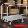 Durable Double Rail Fabric Unloading Trolley - Flatbed Cart & Small Cargo Trailer