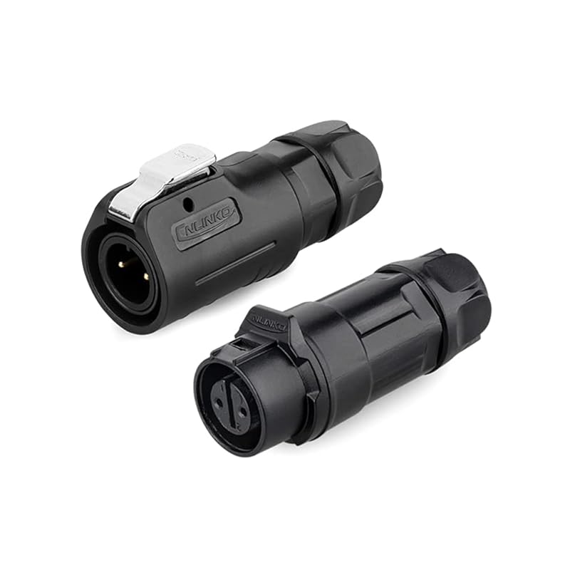 CNLINKO LP-12 IP68 Industrial Waterproof Connector Quick Plug Circular Connector PBT Plastic Shell Aviation Connector M12 2-8 Pin Male Plug and