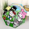 1pc Sanrio Rainbow Happy Hello Kitty and Friends Automatic Open/CloseUmbrella-CuteUmbrella with Cute Design, Portable 3-Fold Compact Umbrella for Men