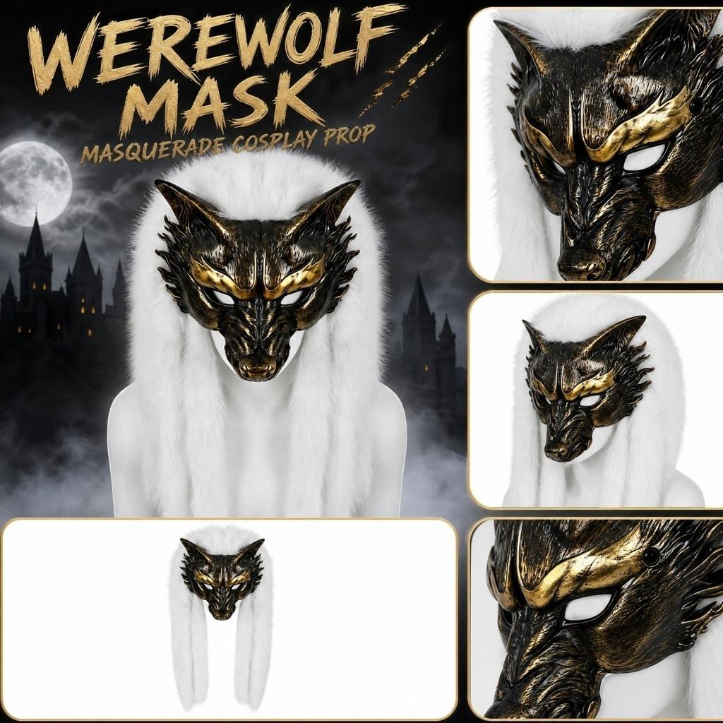 Werewolf Costume Accessory for Halloween Masquerade Party