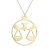 Kinitial Stainless Steel Mexico Zia Sun Symbol Pendant Neckalce For Women Men Scale Of Justice Bicycle Bike Jewelry Gift
