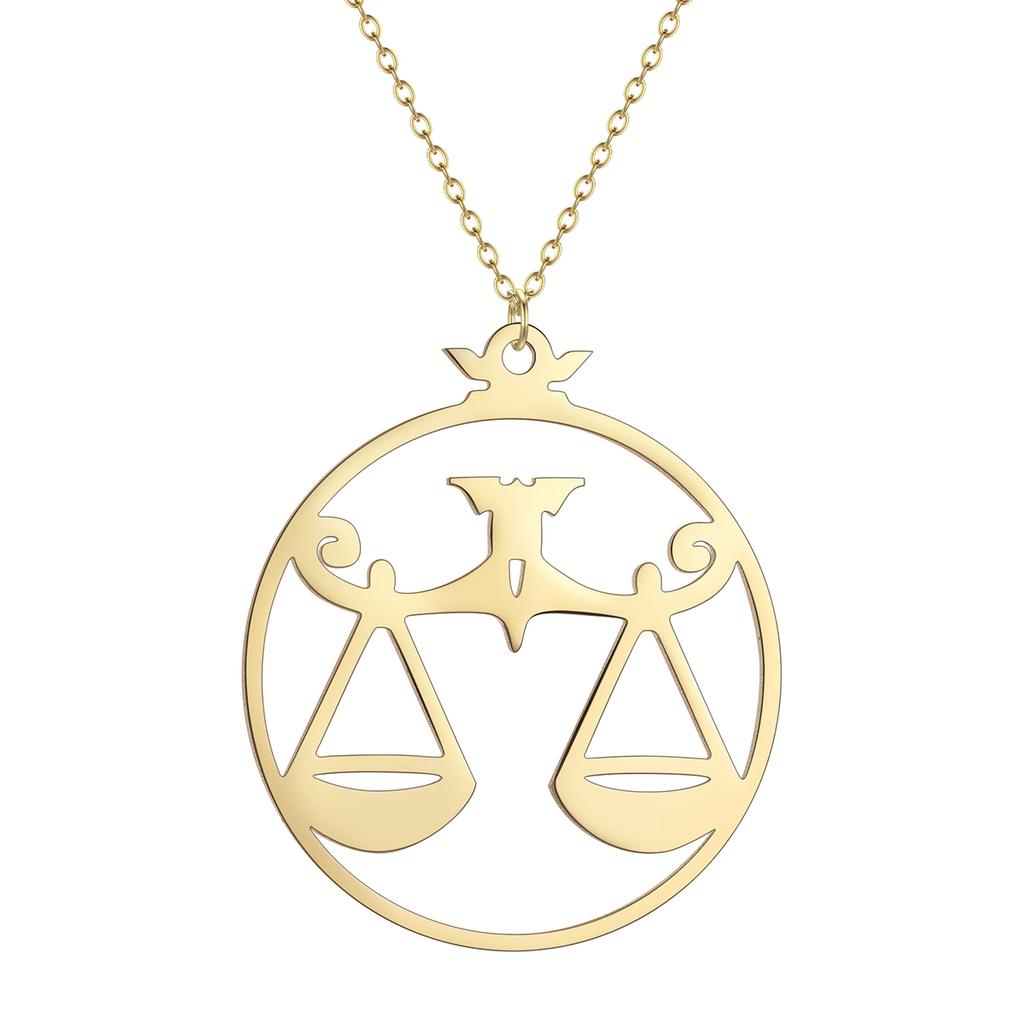 Kinitial Stainless Steel Mexico Zia Sun Symbol Pendant Neckalce For Women Men Scale Of Justice Bicycle Bike Jewelry Gift