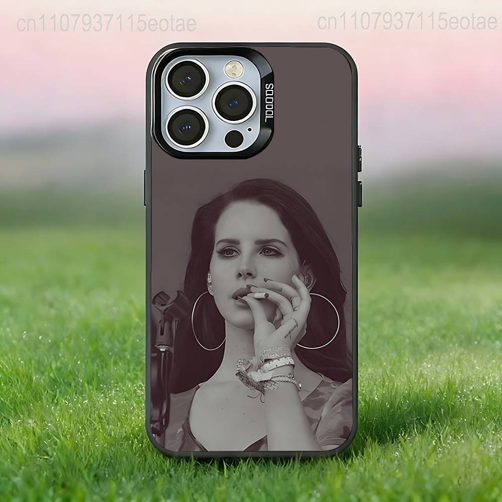 L-Lana Del Rey Singer Black Phone Case Compatible with iPhone 17 16 15 14 13 12 11, Pro, Max, Plus, E, Air, Mini