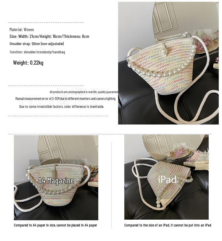 Korean Style 2025 Women's Straw Woven Bucket Bag - Fashionable and Unique Crossbody Shoulder Bag