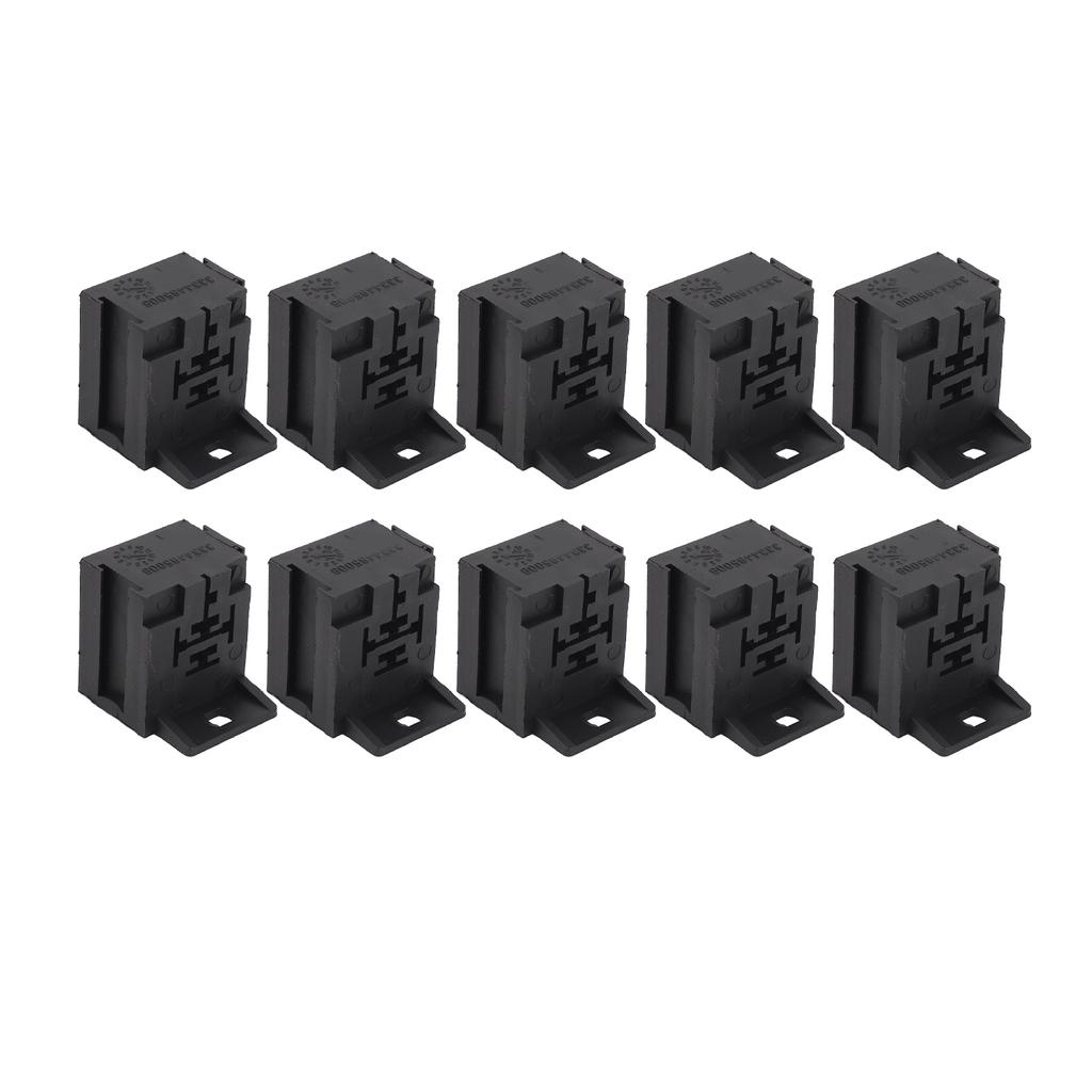 10Pcs 5P 40A Relay Socket with 50Pcs Terminals for Car Alarms Headlights Remote Start