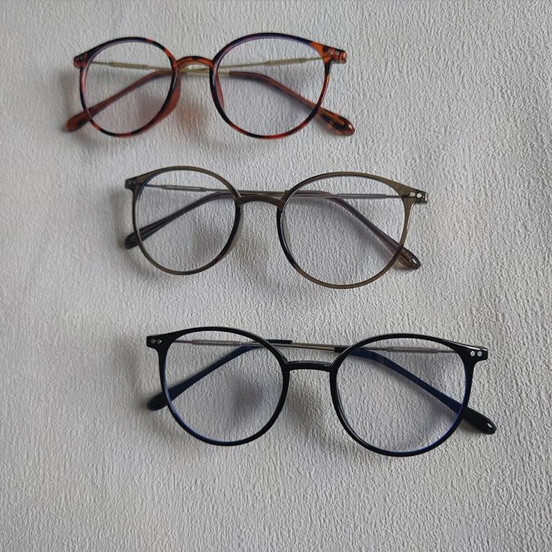 3 Pairs Per Set Women Basic Classic Anti-blue Light Glasses Vintage Round Simple Anti Blue Light Blocking Eyewear For Men