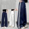 Girl Sports Pants Teenager Spring Wide-leg Casual Trousers 2025 New Children's Straight Loose Sweatpants Kids Autumn Clothing
