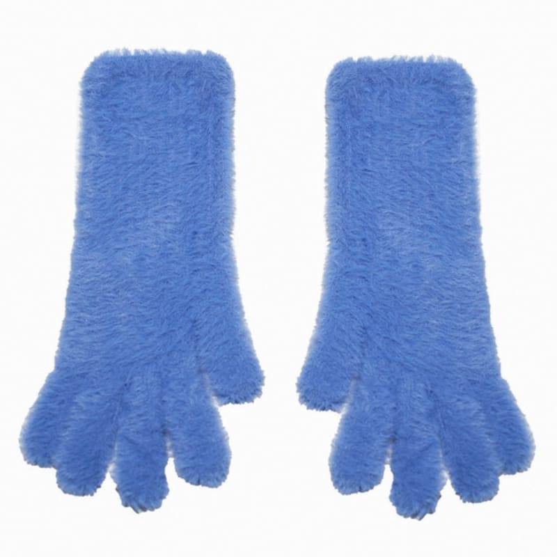 TUDE HAIRY FINGER HOLE GLOVES SKYBLUE