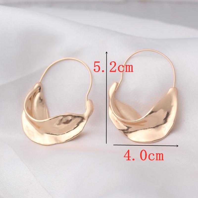 European & American Creative Iirregular Metal Flower Basket Drop Earring for Women Exaggerated Geometric Des Boucles D'oreilles