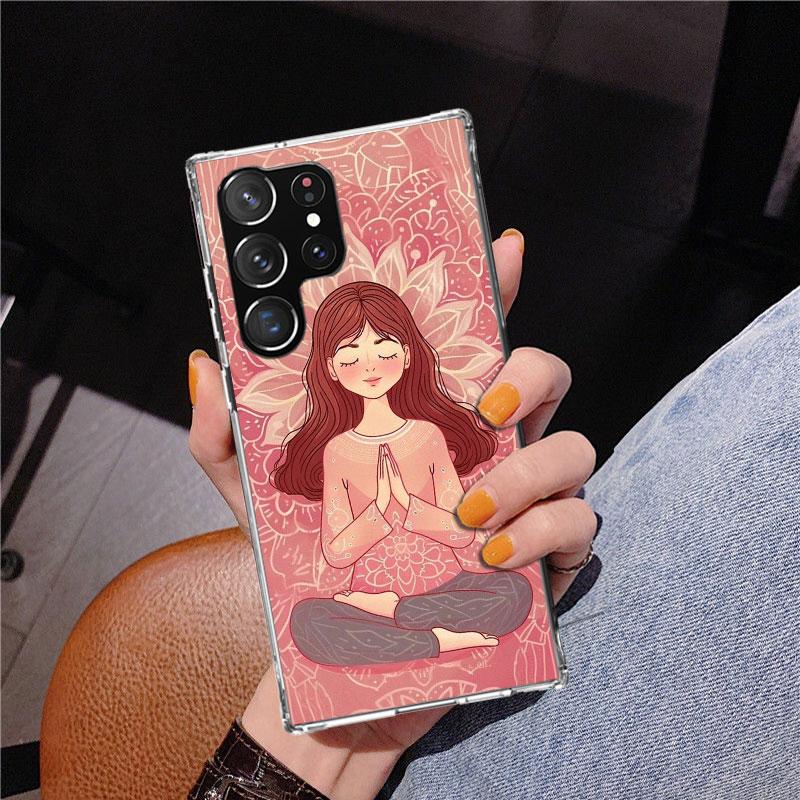 

Meditation Yoga Girl Phnoe Case for Samsung Galaxy S26 S25 Edge S23 S24 Ultra S22 Plus S21 S20 FE Unique Cover Soft Coque Galaxy Samsung S20 Ultra