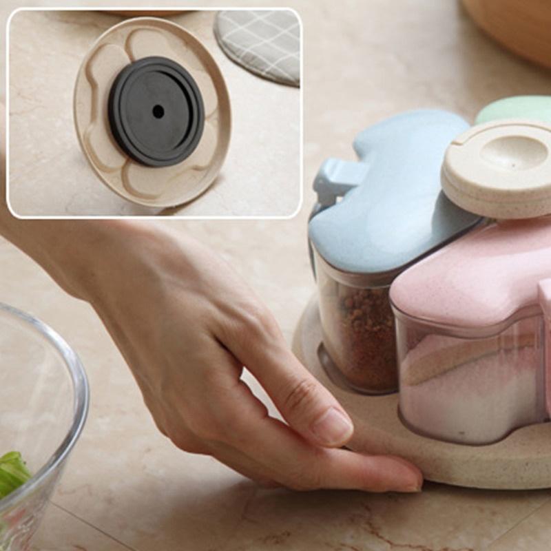 New Household Pepper Organizer Spice Salt Storage Pot Cooking Tool Desktop Wheat Straw Durable Seasoning