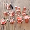 Mini 3D Creative Coffee Keychain Metal Creative Barista Coffee Keychain  Miniature Pendants