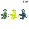 3Pcs Cute Rabbit Monkey Plant Stakes Plant Support Stand Hydroponic Stabilizer Plastic Holders For Seedlings Stems And Cuttings