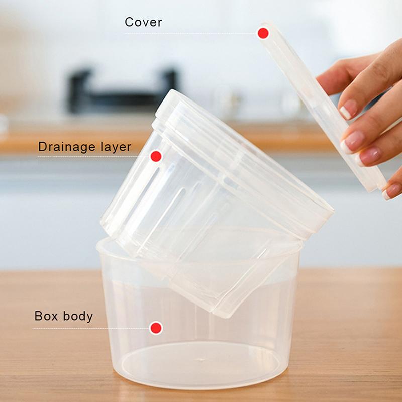 Kylskåpsförvaringslåda Kök Mat Grönsak Frukt Förvaringslåda Avloppskorg Förvaringsbehållare Kylskåpsorganisatör Förvaringslåda