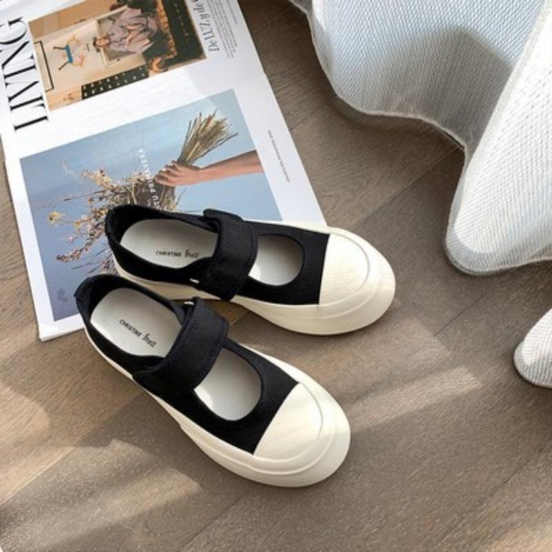 

Shiei little darling~ Mary Jane single shoes muffin canvas little white shoes platform shoes women s summer fashion 35