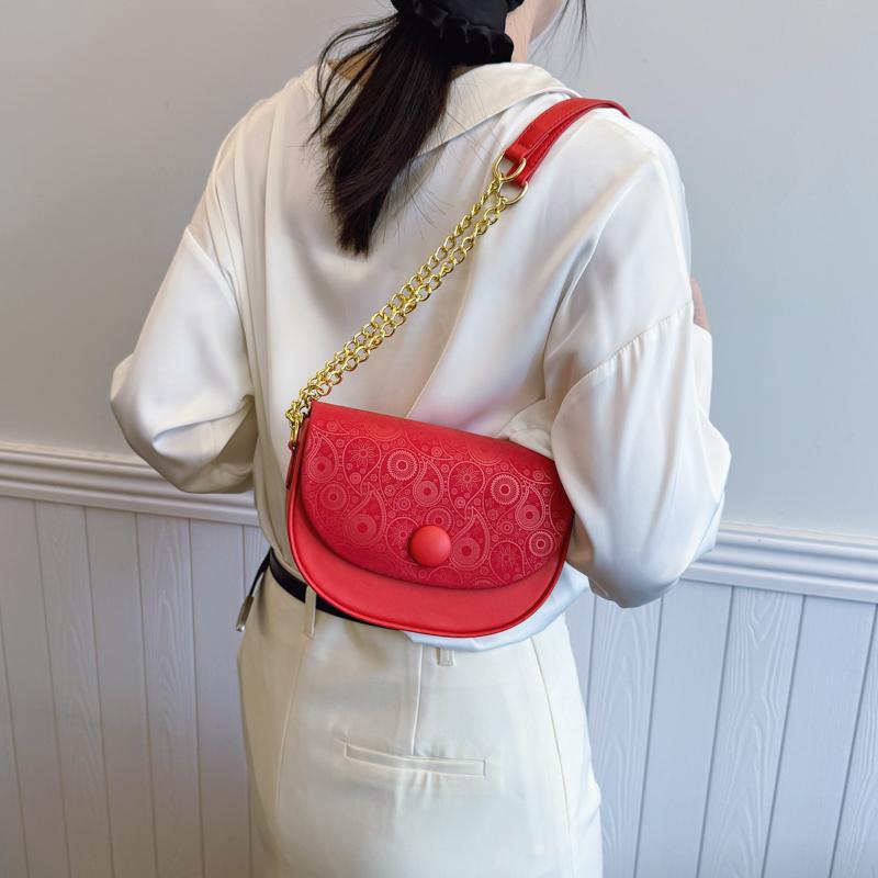 Women Fashion Solid Color Flap Small Saddle Shoulder Underarm Bags Fashion PU Leather Street Shopping Crossbody Bag Ladies Clutch Purse