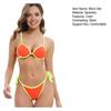 Bikini Set for Women Two Piece Swimsuits Contrasting Color Sexy Top & Thong Set