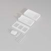 White Double-Layer Drawer Storage Rack, Multifunctional Storage Box with Hooks for Kitchen and Bathroom Countertop Sink Storage