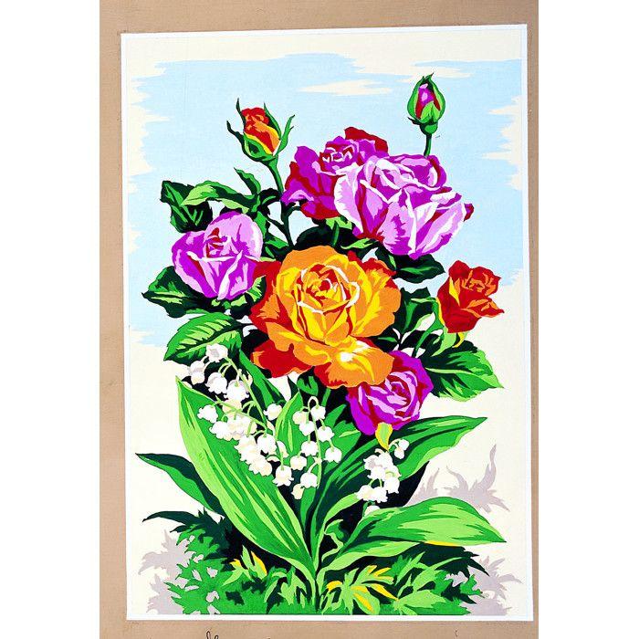 Canevas antique Les roses 30x40cm
