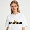 Lazy Garfield Letter Trendy T-Shirt! American Casual Loose-Fitting Short Sleeve, Unisex, Oversize Couple Tee