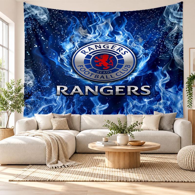 Rangers FC Wandteppich, Weiches Stoff Wandbehang, Dekorative Kulisse Für Schlafzimmer Heimwandkunst