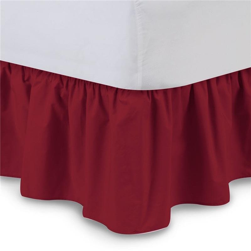 Hotel Bed Shirts Elastic Bed Skirt Dust Ruffle Pastoral Style Fit Bedspread Queen Bed Skirt  Ruffled Bed Skirts