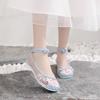 Fashion Oriental Ethereal Sheer - Mesh Embroidered Wedges | Hanfu - Friendly Romantic Ancient - Style Shoes