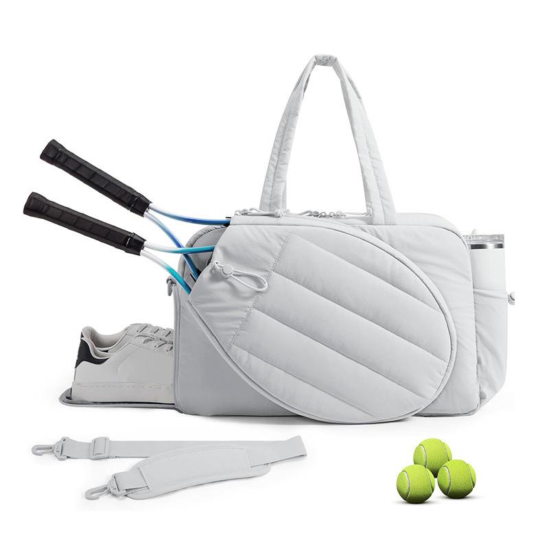 

Tennis Badminton Rackets Bag Large Storage Outdoor Travel Sports Training Commuting Shoulder Bags Pickleball Paddle Handbag сірий колір