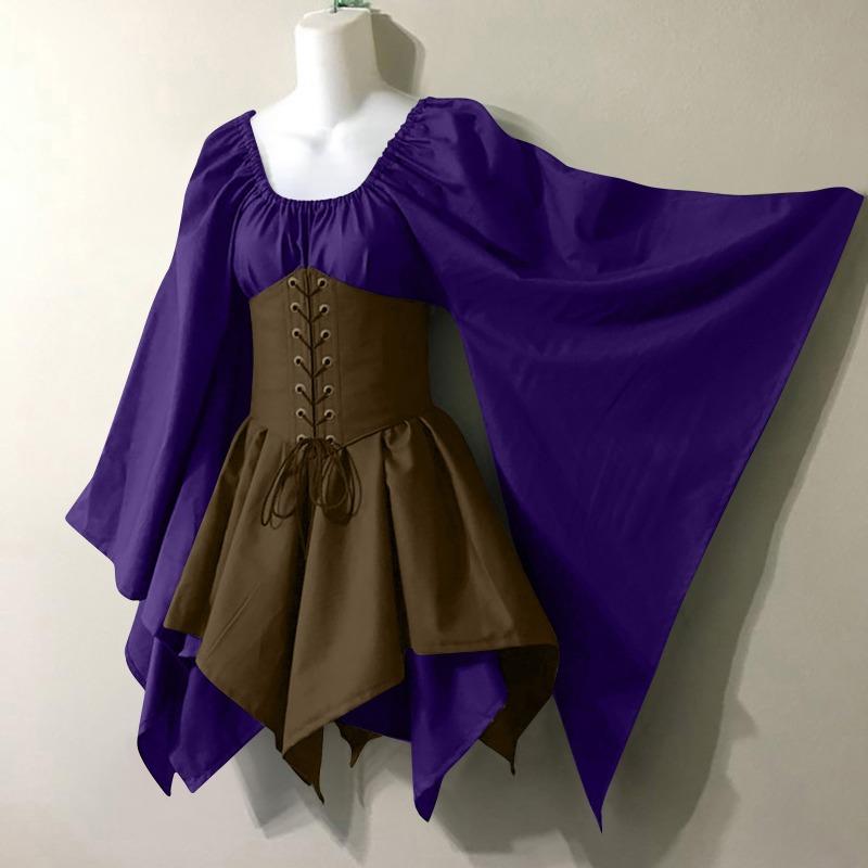 New long-sleeved women's Renaissance medieval dress