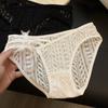 Lady Summer Pure Desire Sexy Lace Five-pointed Star Hollow Low Waist Triangle Briefs