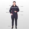 Men's Anti-Static Polyester-Cotton Work Coverall with Reflective Strips - Dustproof, One-Piece Protective Suit for Auto Repair and Sailing.