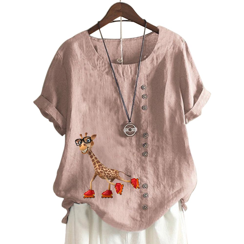 Женский повседневный хлопковый топ с короткими рукавами — фото 4