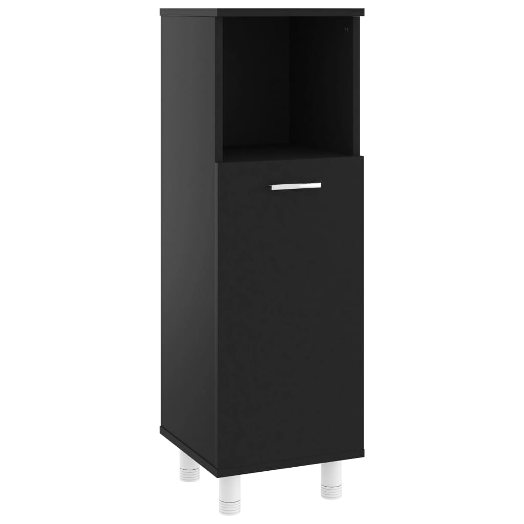 Bathroom Cabinet Black 30 x 30 x 95 cm Particleboard