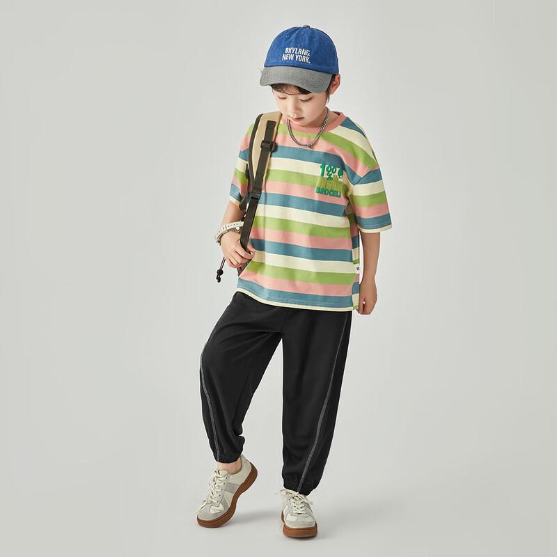 Boys' Ice Silk Pique Summer Jogger Pants