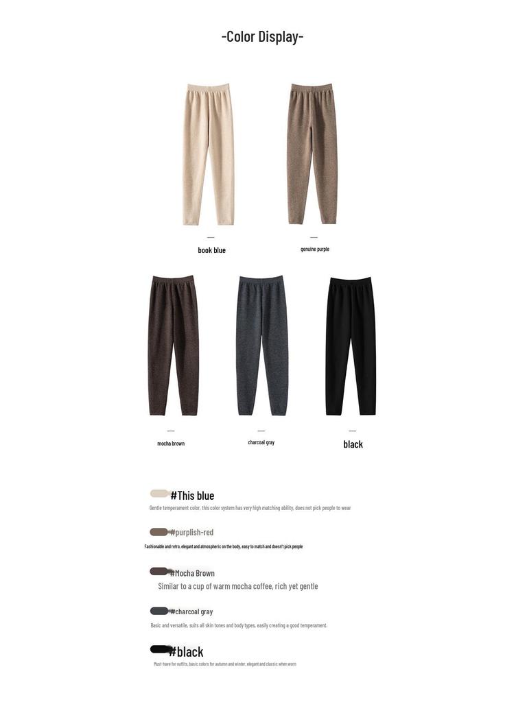 Women's Slim-Fit Thermal Knit Leggings - Solid Color, Thick, Lightweight, Cold-Resistant for Autumn/Winter Casual Wear.
