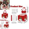 Red Christmas Main Picture Santa Claus Reindeer Pattern Paper Box For Festive Occasions