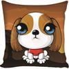 Cartoon Funny Dog Schnauzer Fashion Style Square Pillowcase Zipper