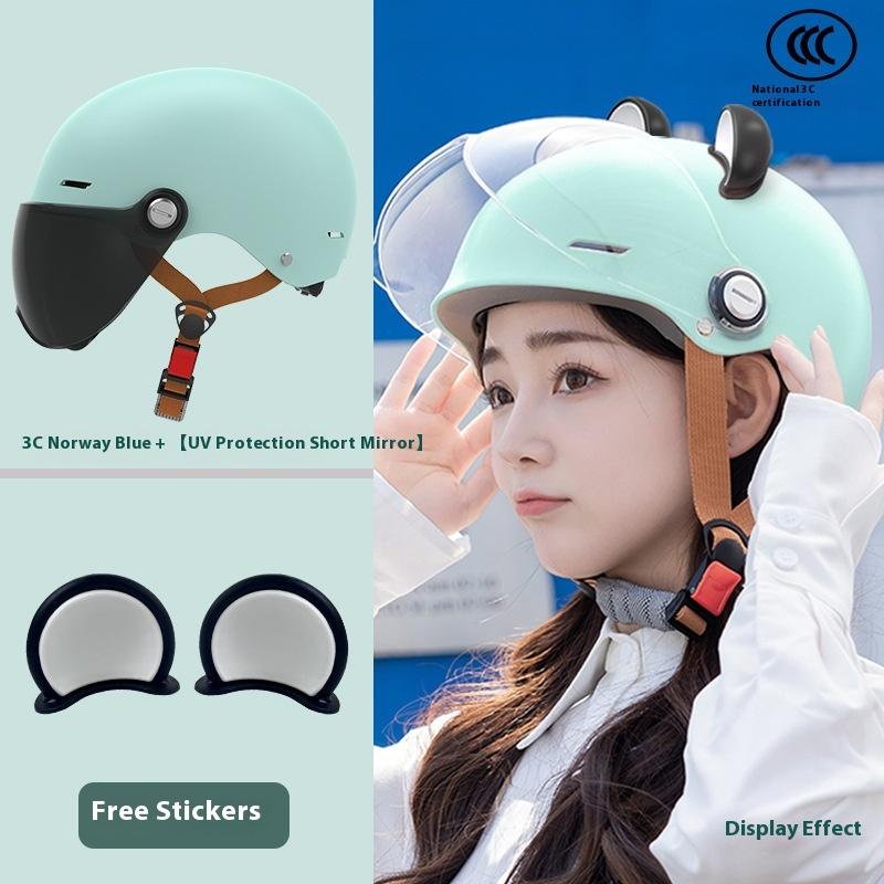 

Шлем для электромобиля для мужчин и женщин, летний автомобильный полушлем, шапка на четыре сезона, улучшенная модель One size