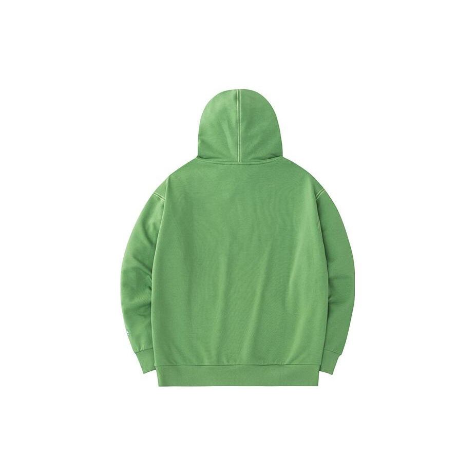 Anta Lifestyle Series Lettered Hooded Pullover Fleece Sweatshirt Unisex Sweatshirt Starry-Green 172348702-2