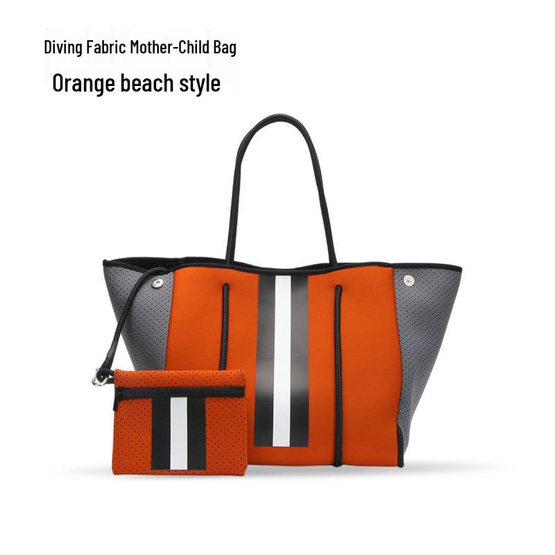 EVA Waterproof Women's Shoulder Tote Bag - Thick Diving Material for Beach & Outdoor Use