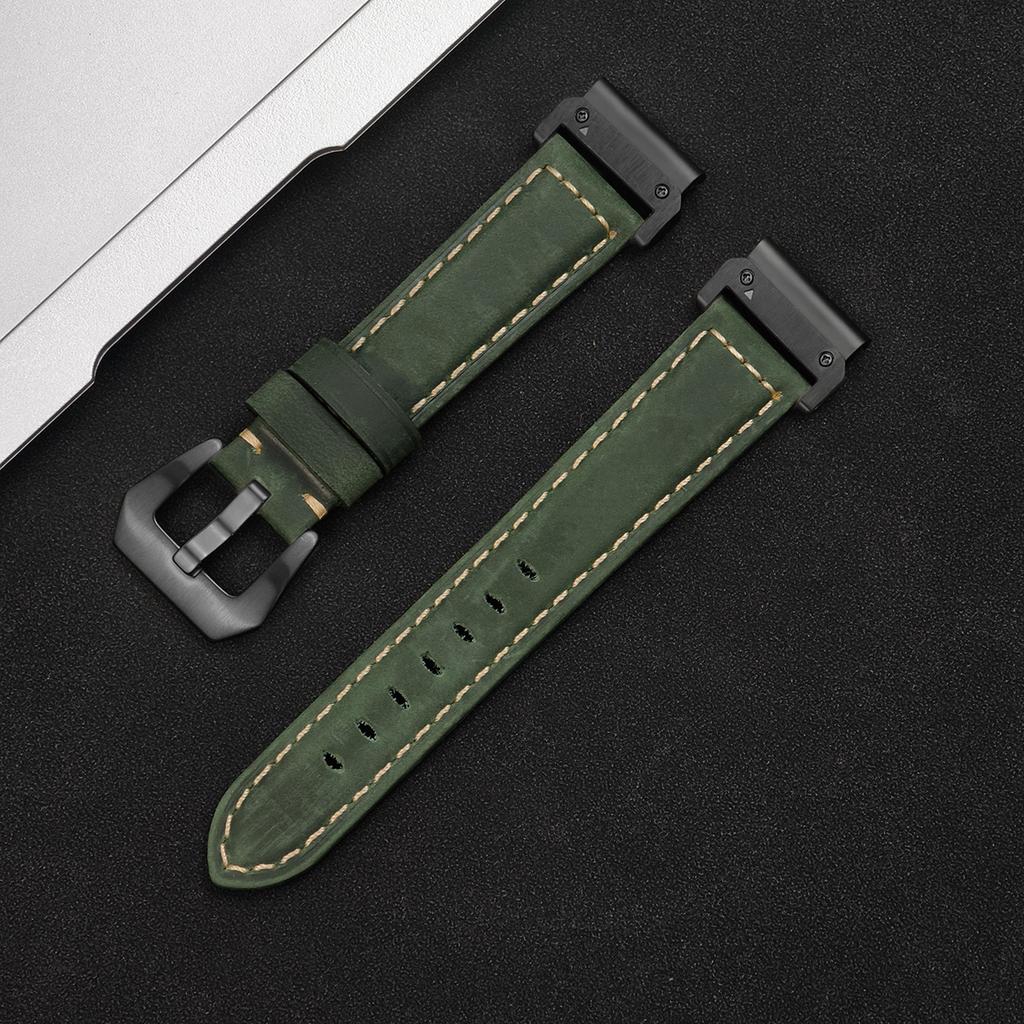 Quickfit 26mm 22mm Strap for Garmin Epix Pro 51mm 47mm Tactix 8 7 Pro Fenix 8 7 7X Enduro3 Genuine Leather Watchband Accessories