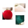 12pcs 8cm Velvet Christmas Balls Set Plastic Red Green Christmas Flocking Balls Pendant Festival Christmas Tree Ornaments