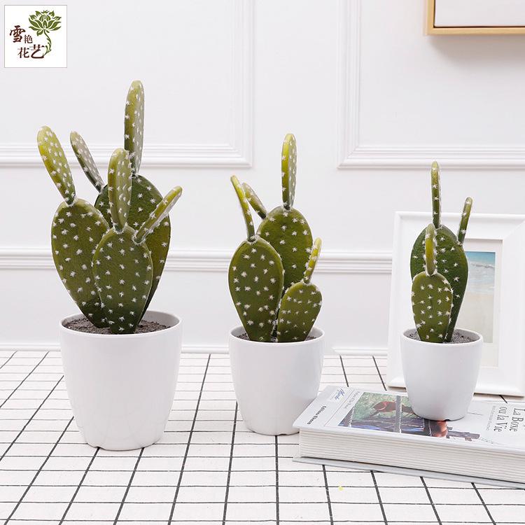 Oulifei Premium Artificial Tropical Succulent Cactus Bonsai for Home Decor