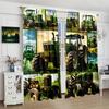 2 Pieces - Custom - Printed Curtain - Polyester Material - for Bedroom Living Room Study Anti-privacy Curtain