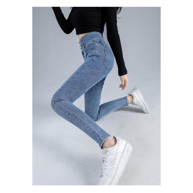 High-waisted Design Slim Pants with Hip Lift