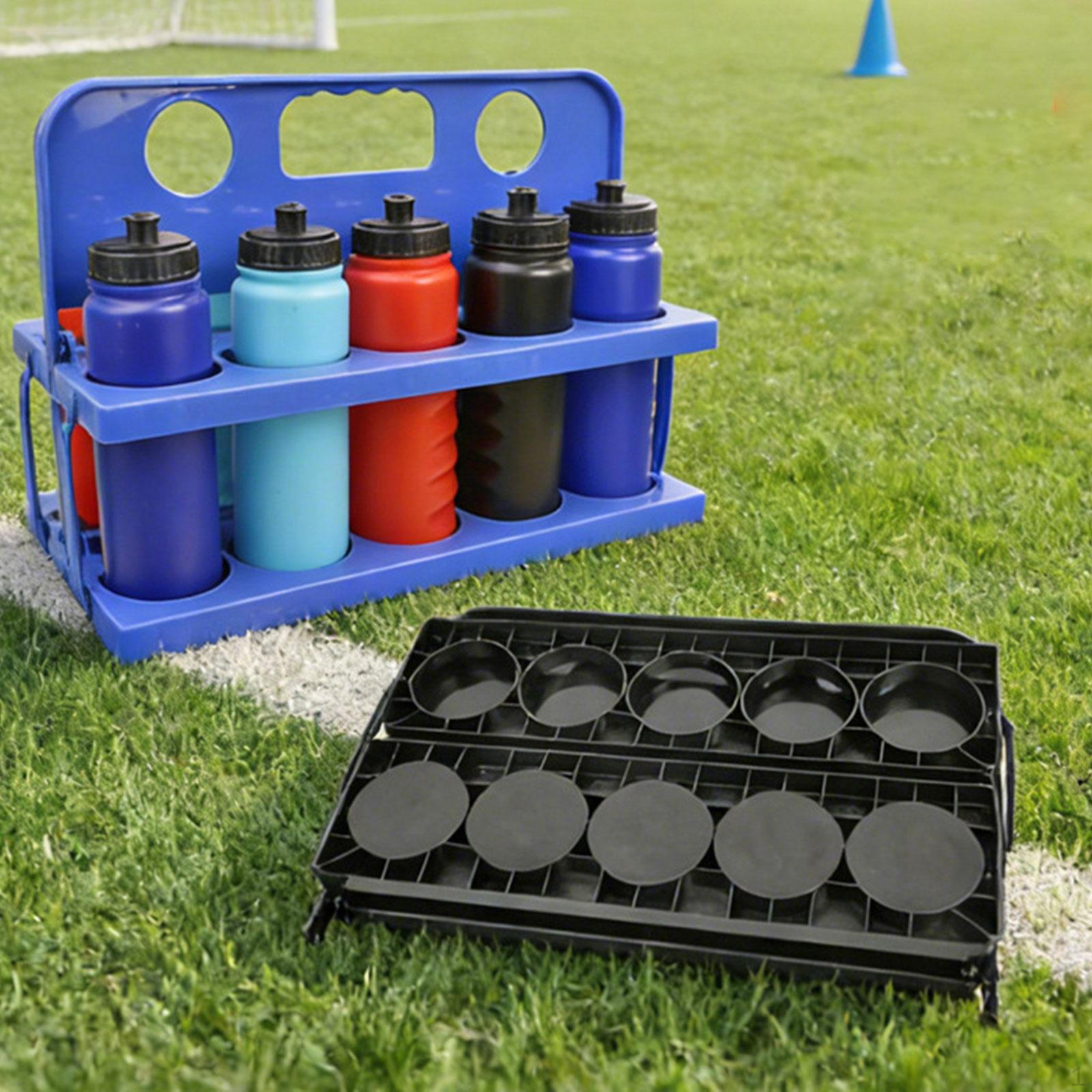

Bottle Carrier Rack Foldable Beverage Holder Drink for Home Fitness Hockey Football чёрный