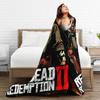 Arthur Morgan West Cowboy Action King Game Character Blanket Red Dead Redemption Plush Bedding Throws For Bedroom Flannel Cover