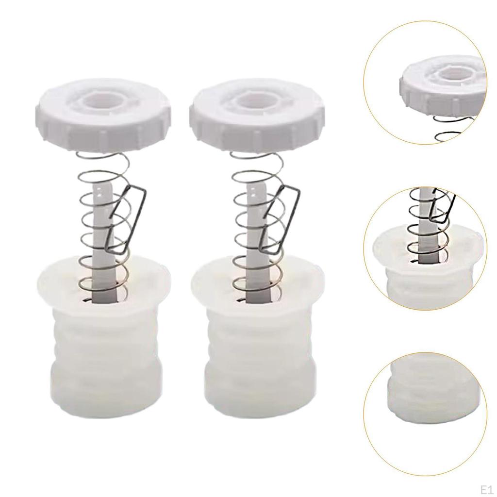 2 Pack Washing Machine Drain Valve Cores Sealing Plug Replacement Siphon Spring