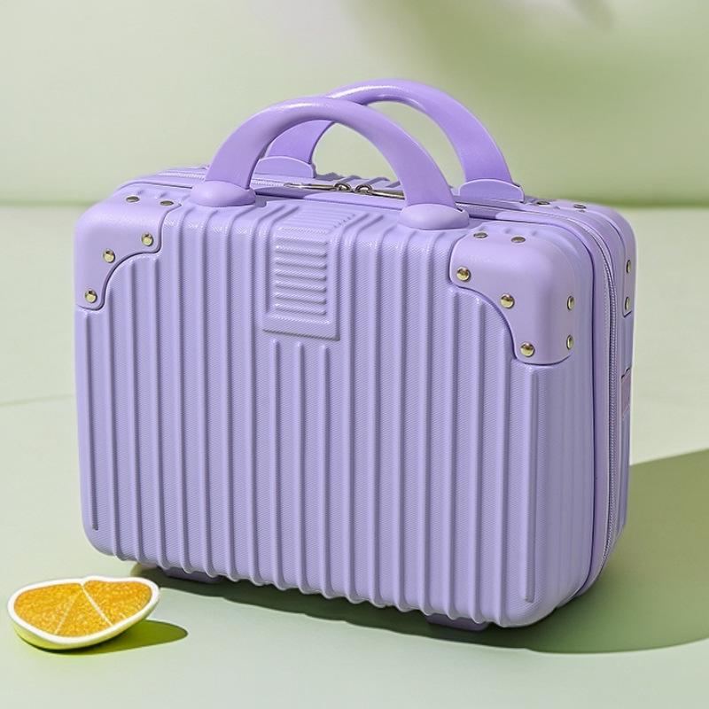 Customized 14-Inch Mini Makeup Case with Combination Lock – Portable Travel Handbag