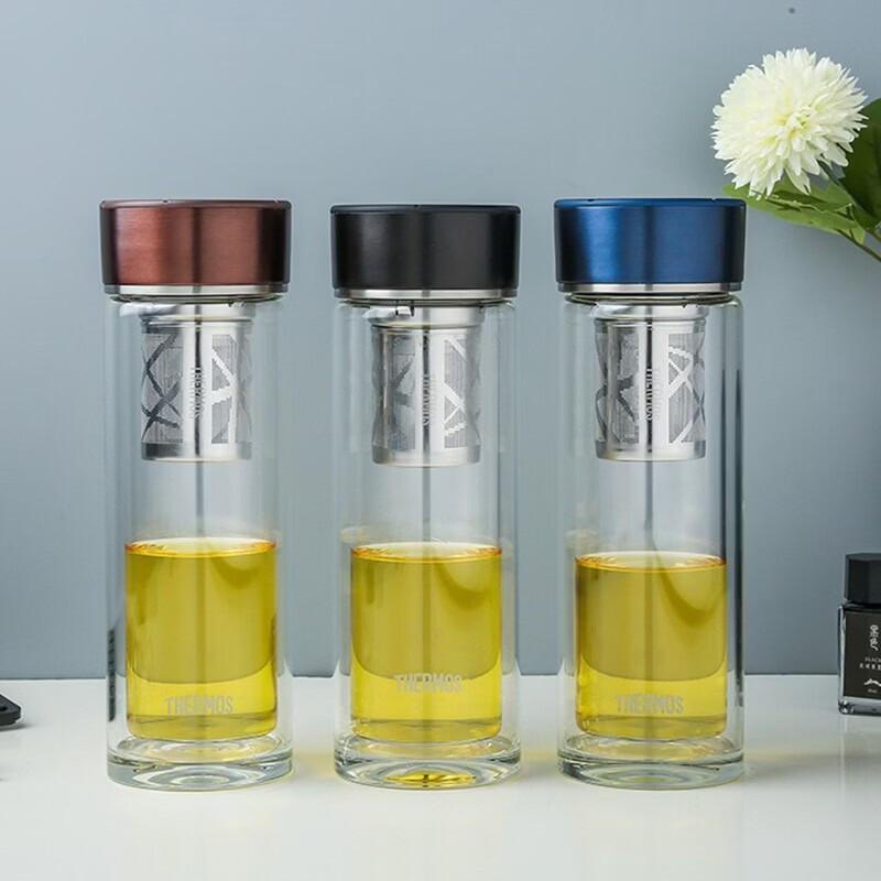 THERMOS Double-Layer Insulated Glass Tea Cup